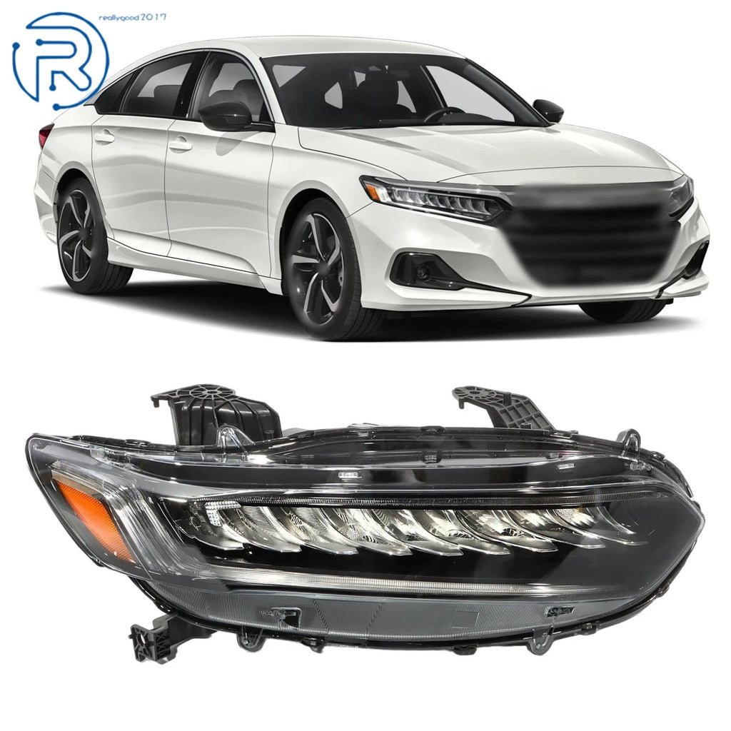 Right Side Headlight Assembly for Honda Accord (2021–2022) LED Black Housing