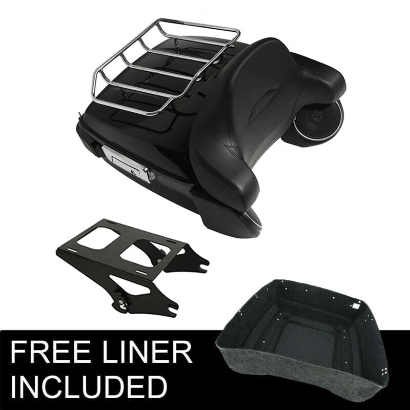 Trunk Pad Rack Light Speakers for Harley Touring Road Glide (2014–2026)
