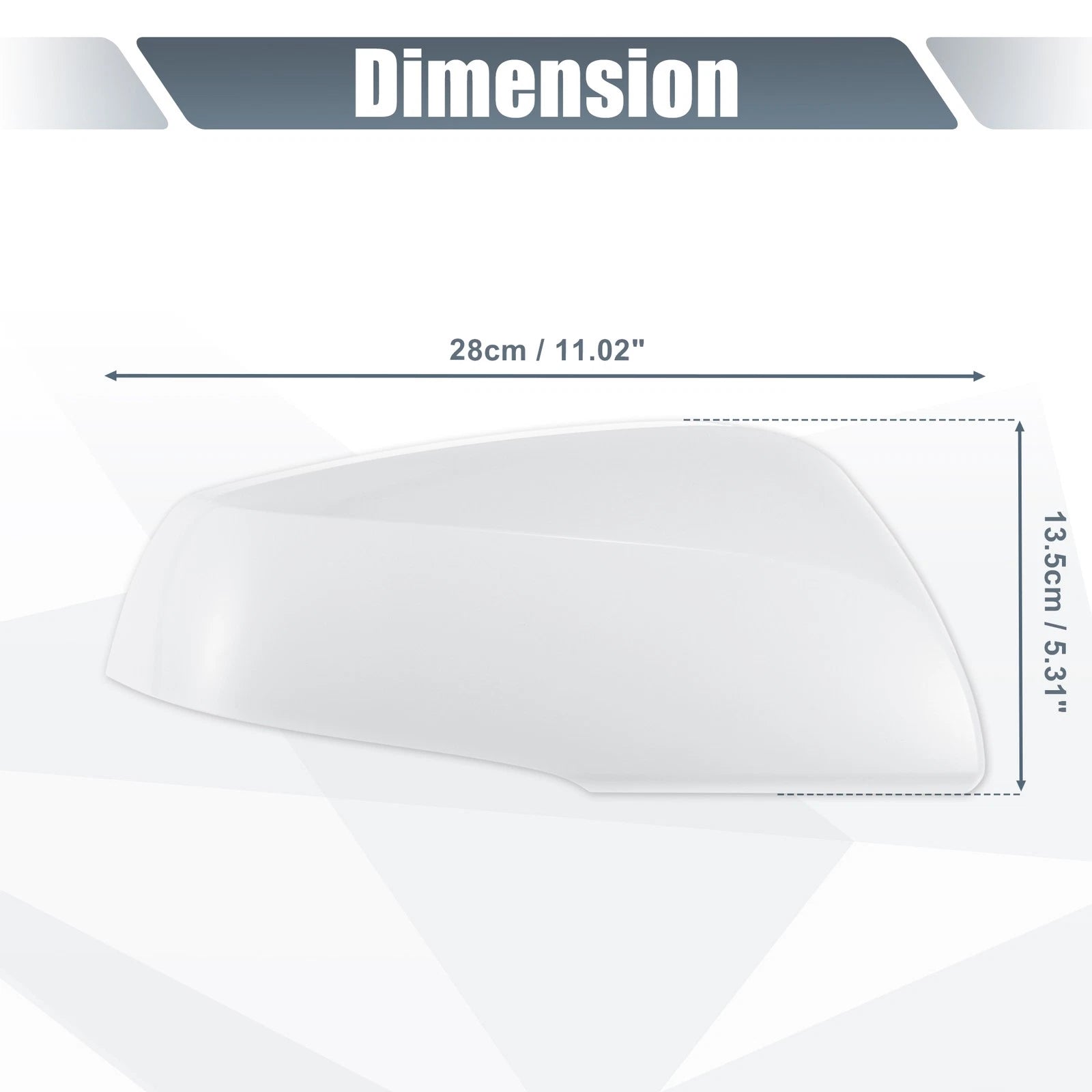 Right Side Mirror Cover Cap for Toyota Highlander (2020–2022) - White
