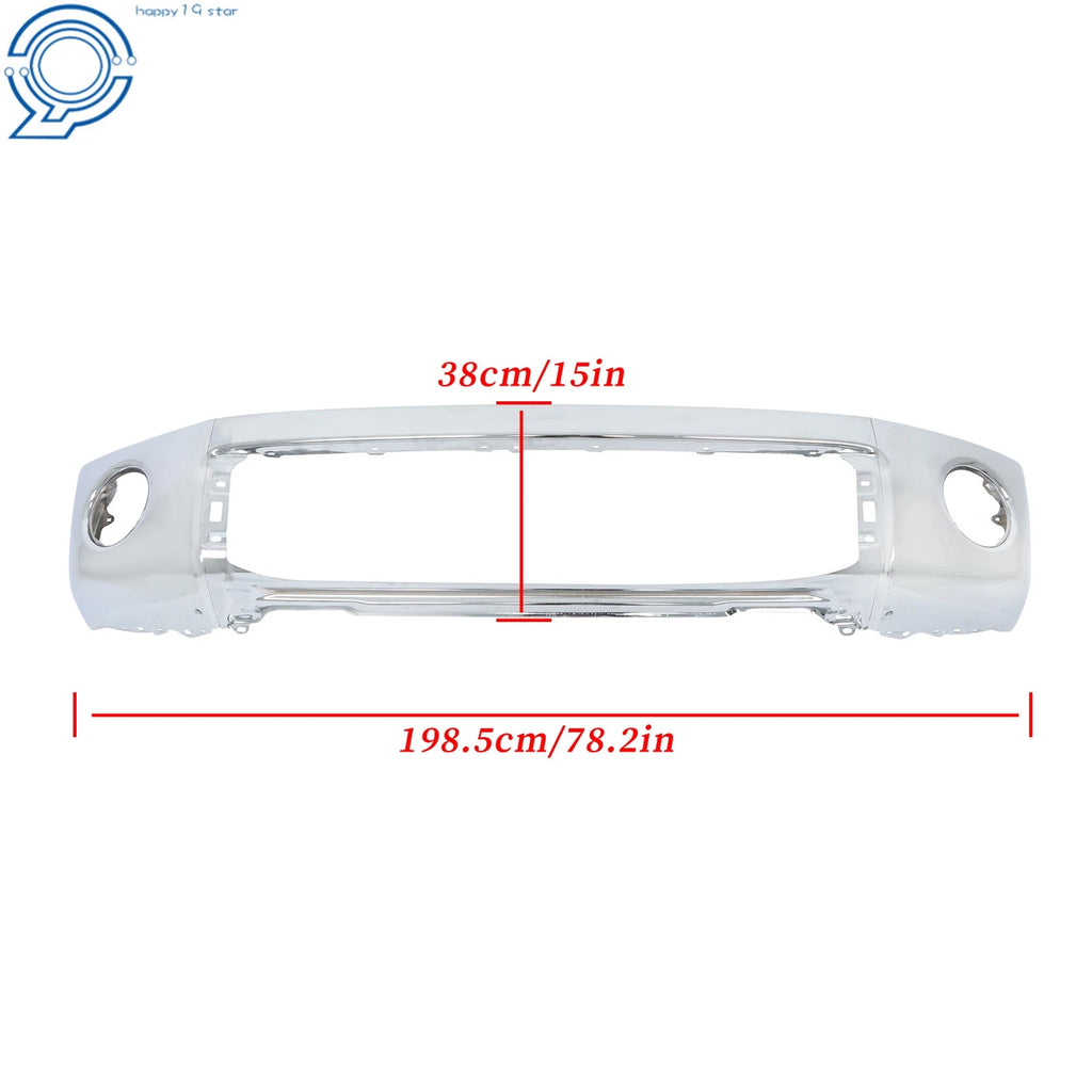 Split Chrome Steel Front Bumper for Toyota Tundra (2007–2013)