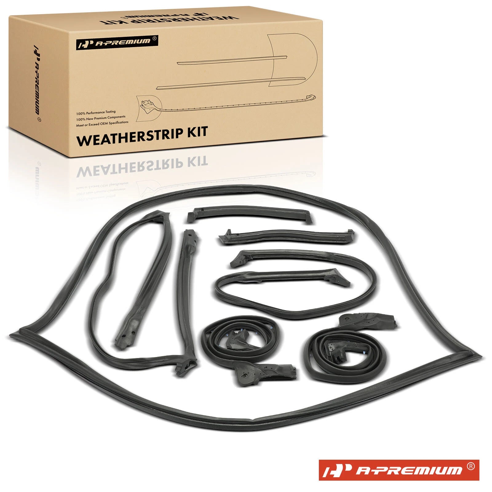 7x Door Window Weatherstrip Seal Kit for Chevy Corvette C4 (1984–1989)