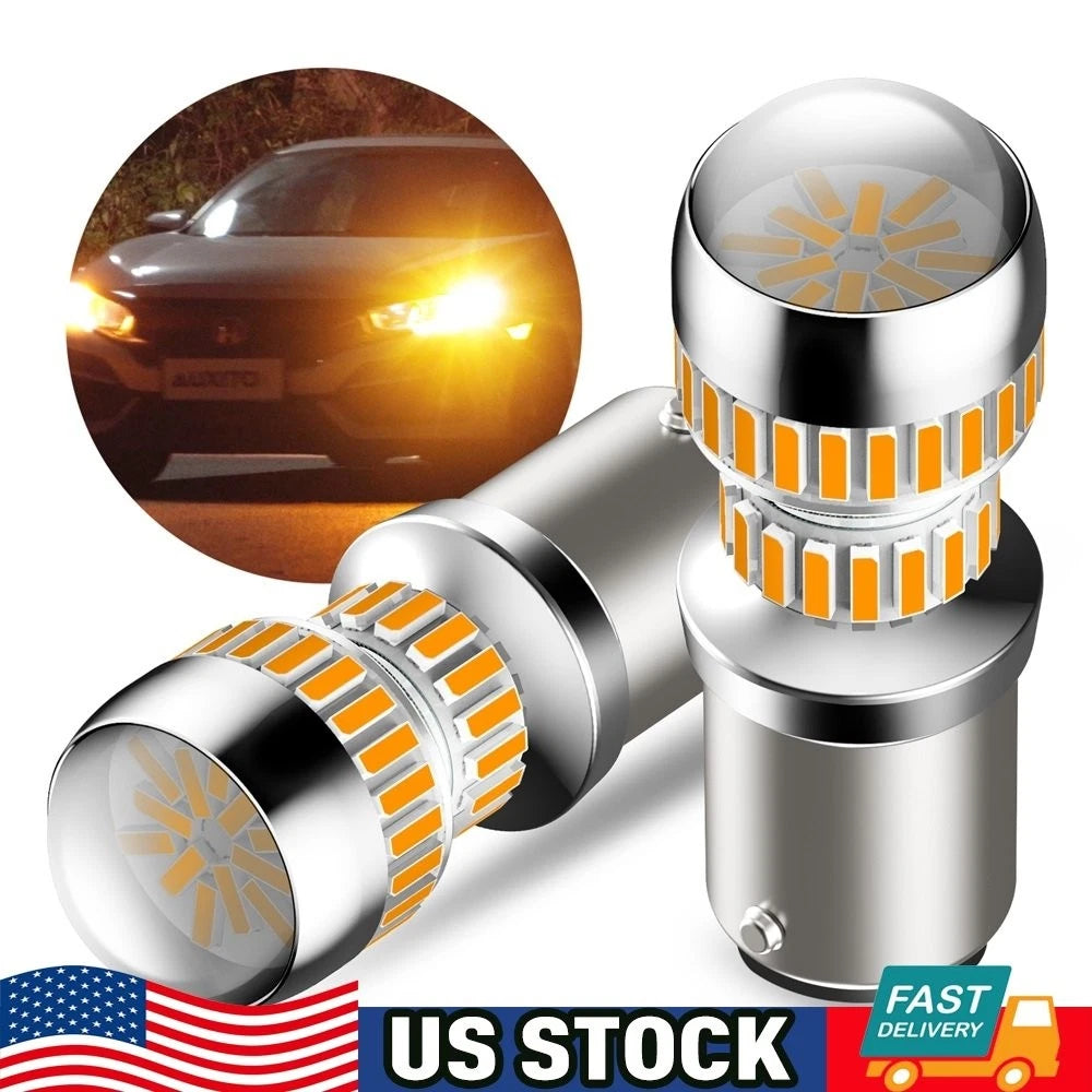 Set of 2 AUXITO 1157 1196 2057 LED Turn Signal Light Bulbs Amber