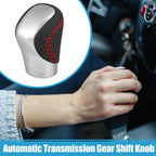 Automatic Gear Shift Knob Cover for Lexus - Silver Tone with Red Thread