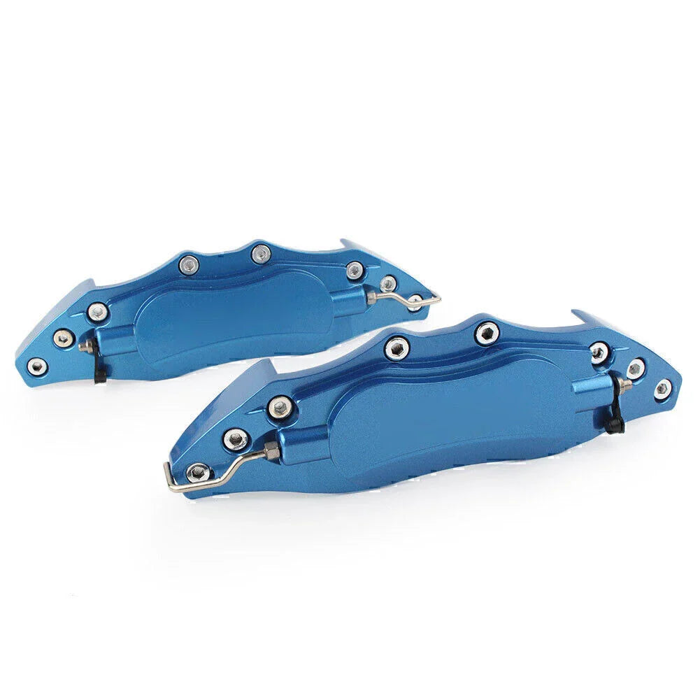 3D Metal Brake Caliper Covers for Universal Car Front & Rear Blue (18+)