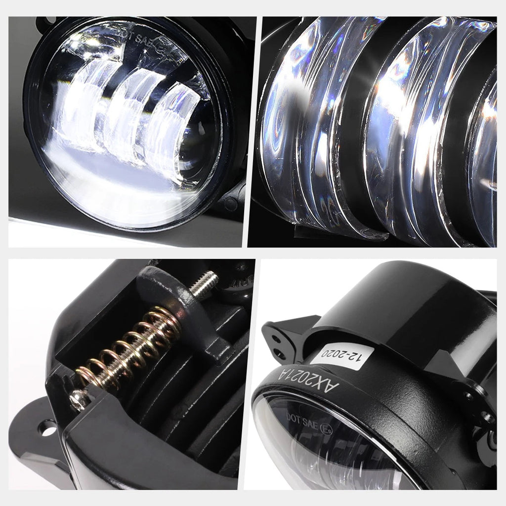 Clear Lens LED Projector Fog Lights for Wrangler (2007–2017) & Journey (2010–2019)