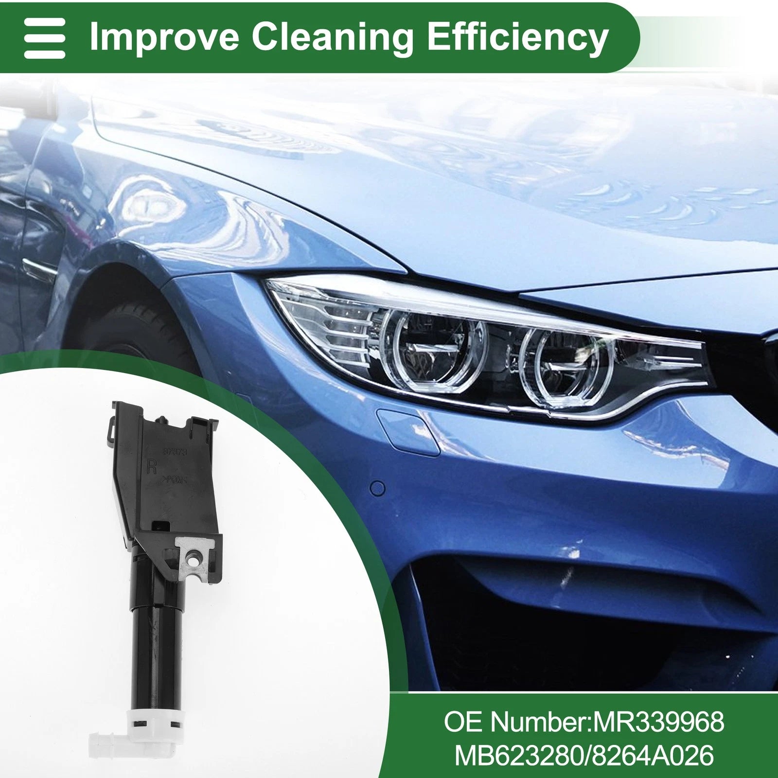 Front Passenger Side Headlight Washer Nozzle for Mitsubishi Pajero (No.MR339968)