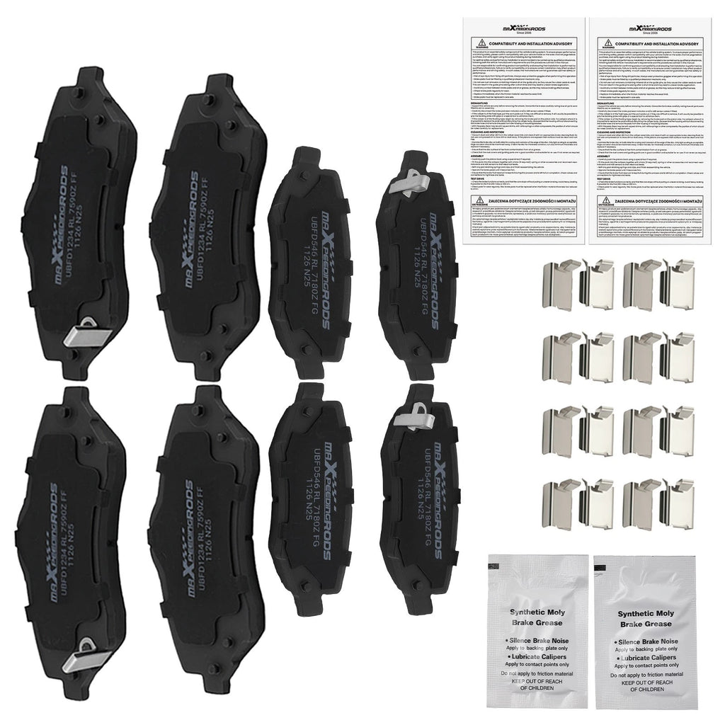 Front Rear Ceramic Brake Pads for Jeep Liberty V6 (2008–2012)