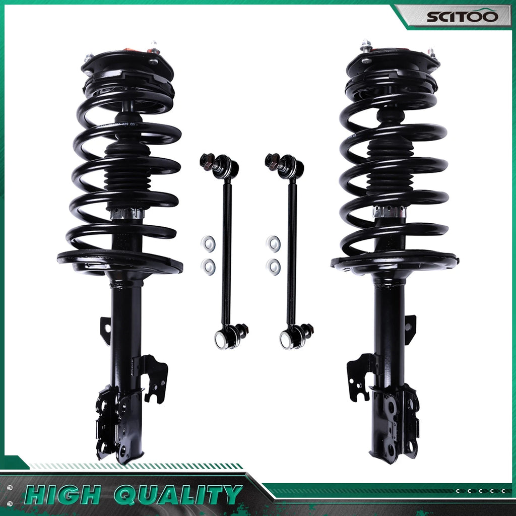 Front Complete Strut Spring Assembly & Sway Bar Links for Toyota Sienna (2004–2010)