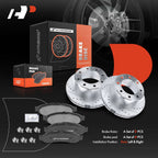 Rear Drilled Rotors & Brake Pads for Ford F-250 F-350 Super Duty (2005–2012)