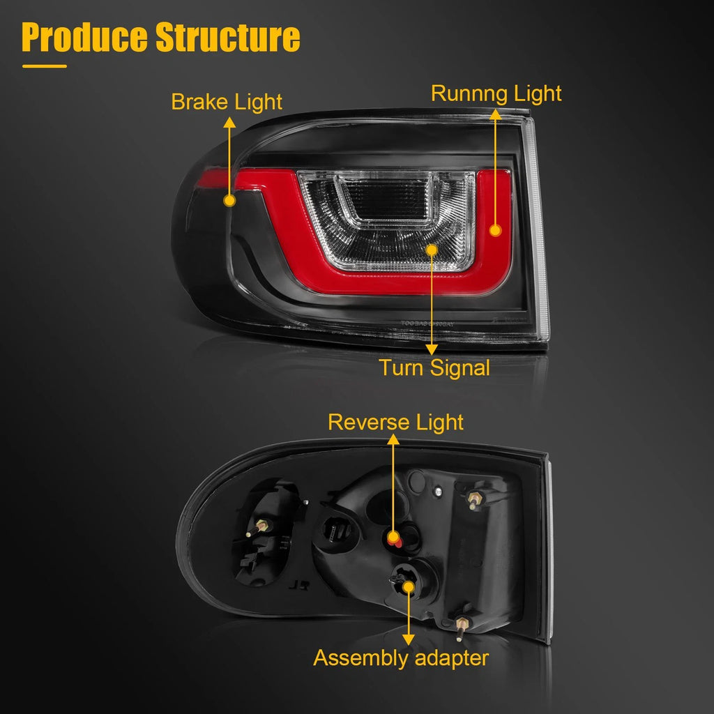 LED Tail Lights Set for Toyota FJ Cruiser (2007–2015)