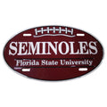 Decorative Football Shaped Sign for Florida State University Seminoles (12")