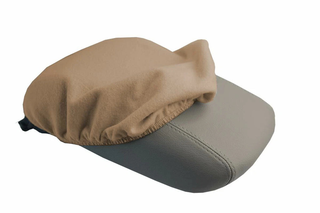 Console Lid Armrest Cover for Dodge Dart (2013–2016) Beige Fleece