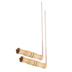 Set of 2 Wooden Handle Copper Probes for Water Locating and Paranormal Use
