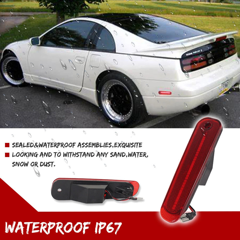 2X Red Rear Bumper LED Strip Side Marker Lights for Nissan 300ZX Z32