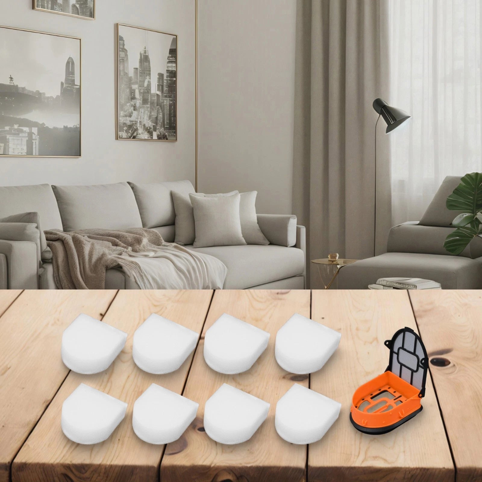 Foam Filter Set for Shark Vacuum Cleaner AW201 (9 Piece Replacement Kit)