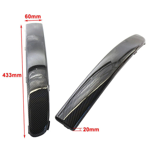 1 Pair Carbon Fiber Front Bumper Molding Trim for Fiat 500 (2007–2015)