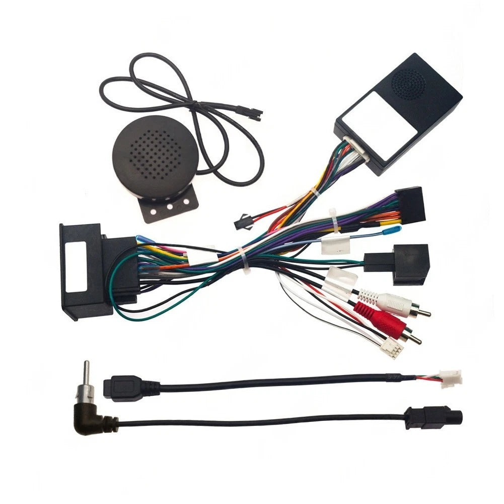 16-Pin Wiring Harness for Car Head Unit Upgrade (Compatible with 9/10-Inch Units)