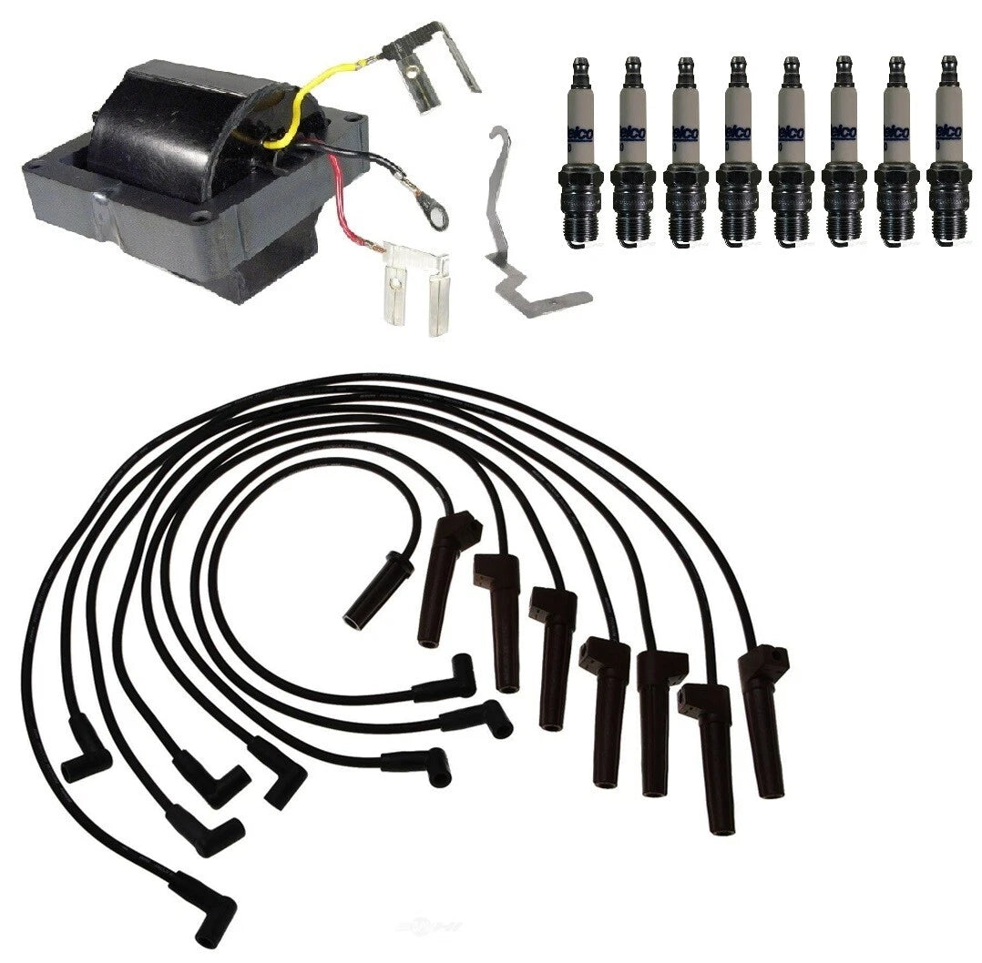 Ignition Wires & Spark Plugs Kit for Chevy K30 C30 GMC C3500 (1973–1991)