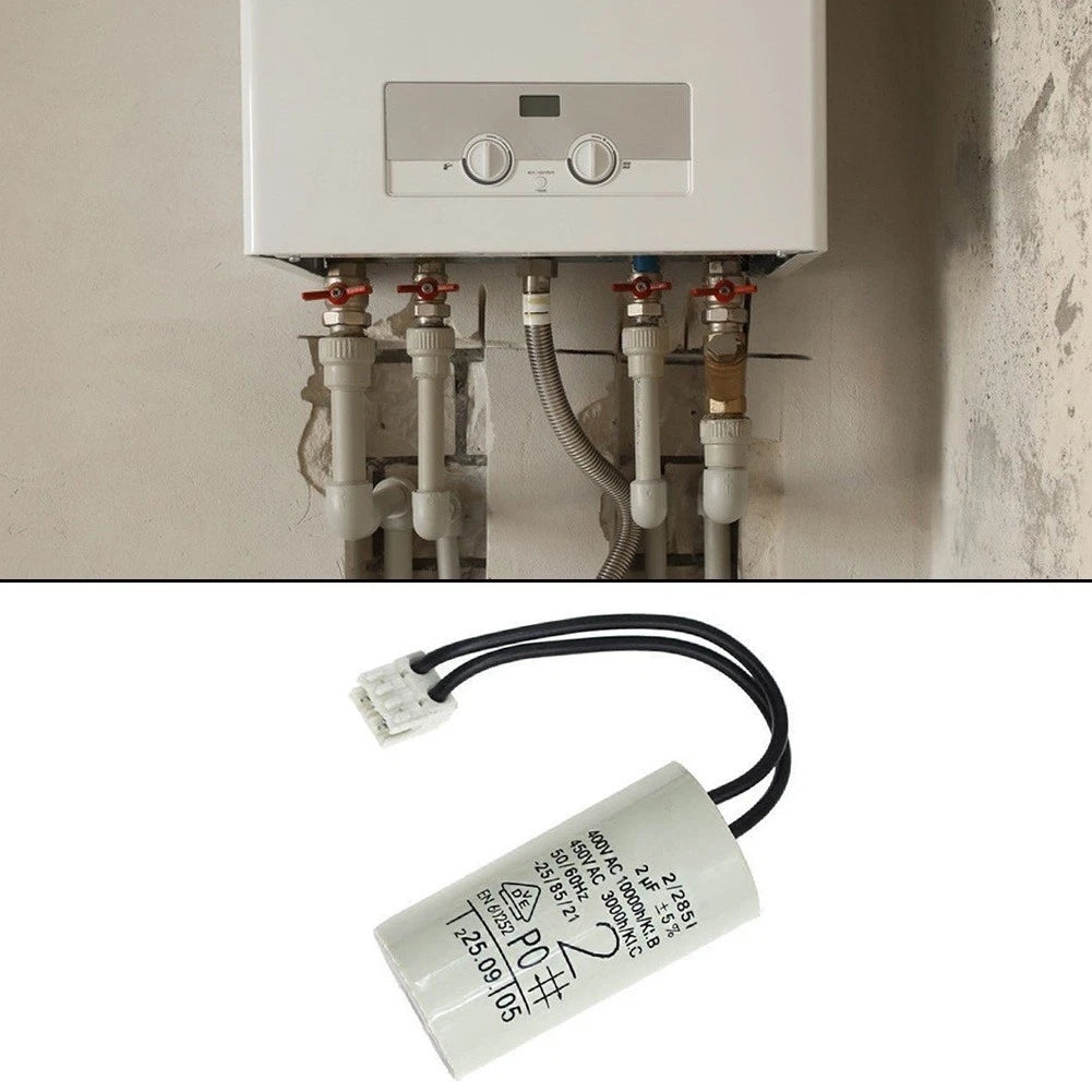 2X 2uF Motor Run Capacitor for Residential Heating Water Pump