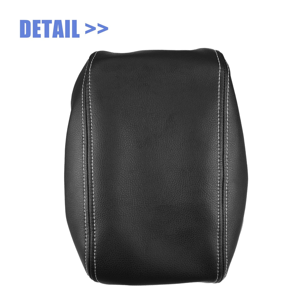 Armrest Box Cover for Subaru Forester (2013–2018) Faux Leather Black White