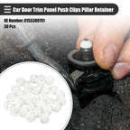 30 Pcs Door Trim Panel Push Clips for Nissan (No. 0155309791)