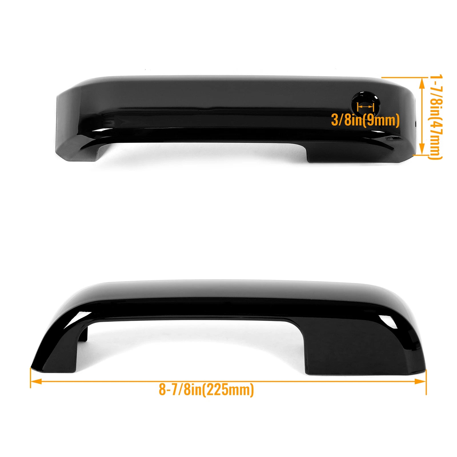 Set of 4 Door Handle Covers for Ford F150 F250 F350 (2015–2022) Glossy Black
