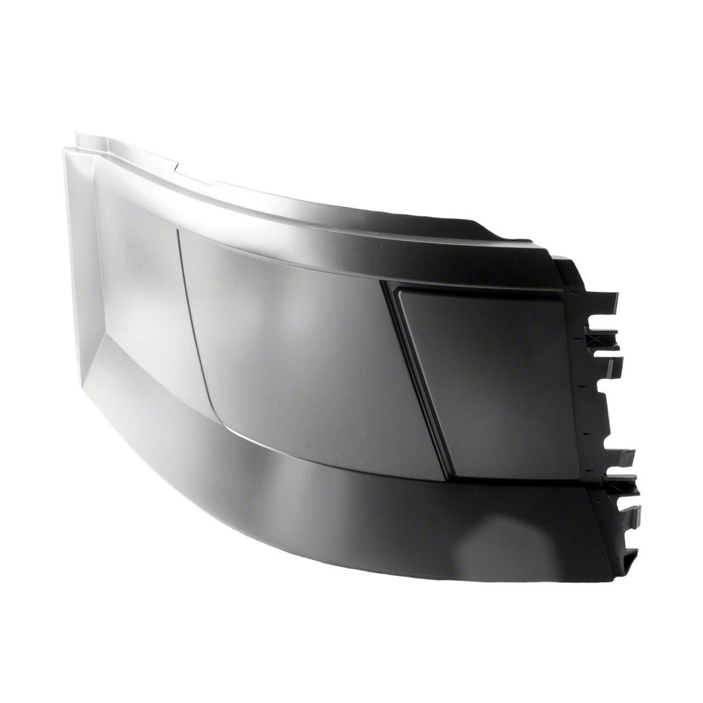 Replacement Plastic Passenger Side Front Bumper End w/o Fog Lamp Holes for