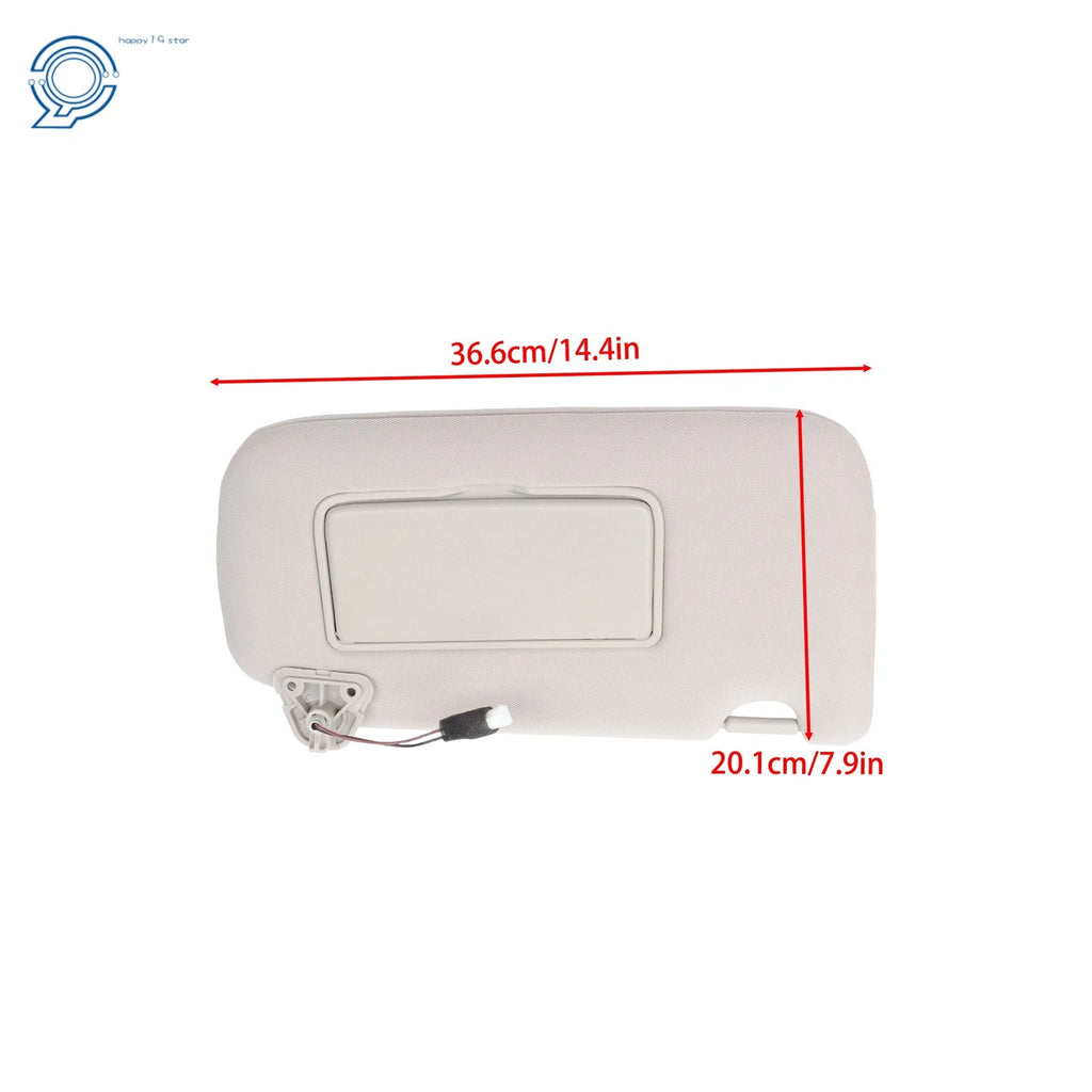 Passenger Sun Visors for Nissan Sentra (2013–2019) with Vanity Mirror, Light Gray