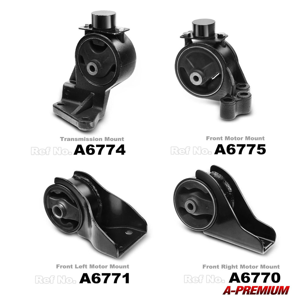 Set of 4 Engine and Transmission Mounts for Kia Sedona (2002–2005)
