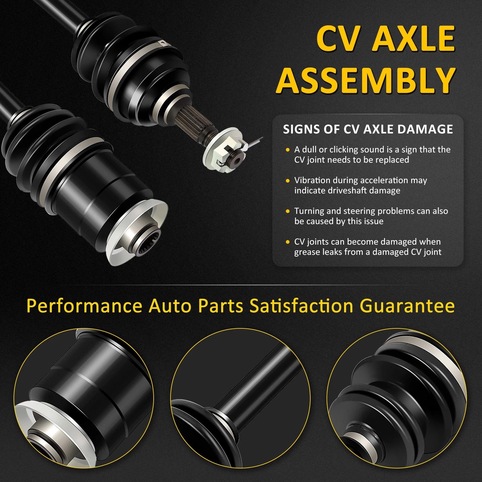 CV Axle Shaft for Arctic Cat 300 2x4 250 4X4 (1998–2001)