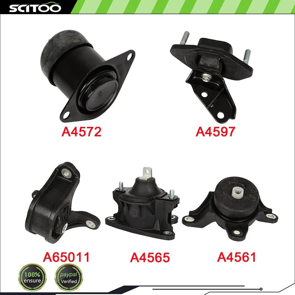 5pcs Engine Motor & Trans Mounts for Honda Accord L4 2.4L (2008–2012)