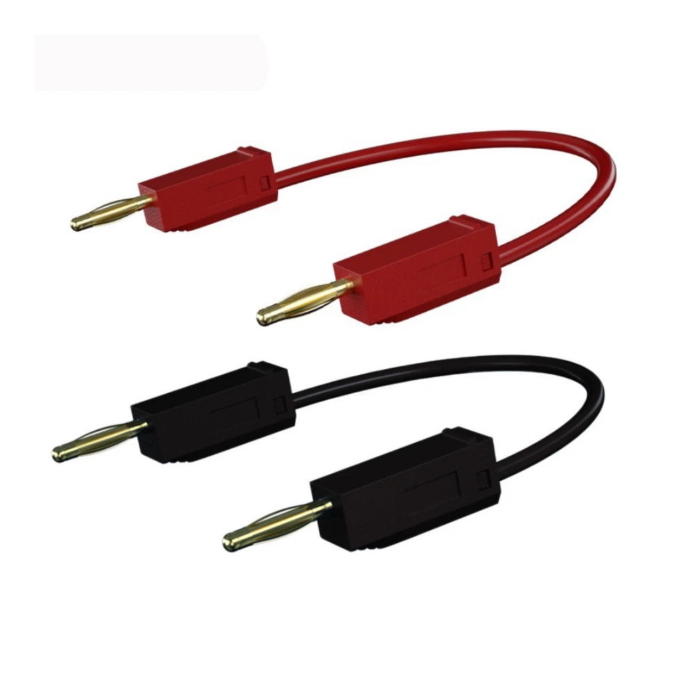 2X Gold Plated 2mm Banana Connector Test Cable 10A 600V for Electrical Work
