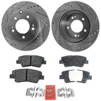 Rear Brake Disc Rotors and Pads Kit for Hyundai Azera Sonata (2009)
