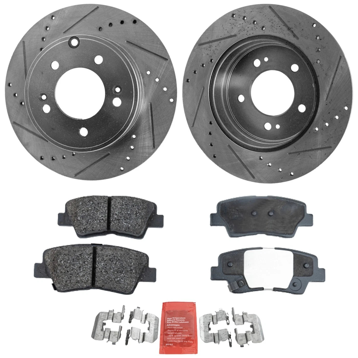Rear Brake Disc Rotors and Pads Kit for Hyundai Azera Sonata (2009)