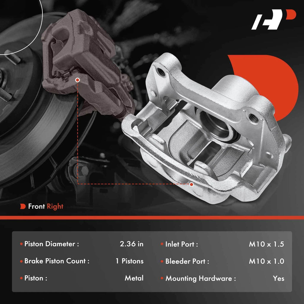 Front Right Disc Brake Caliper with Bracket for Chevy Equinox (2010-2017)