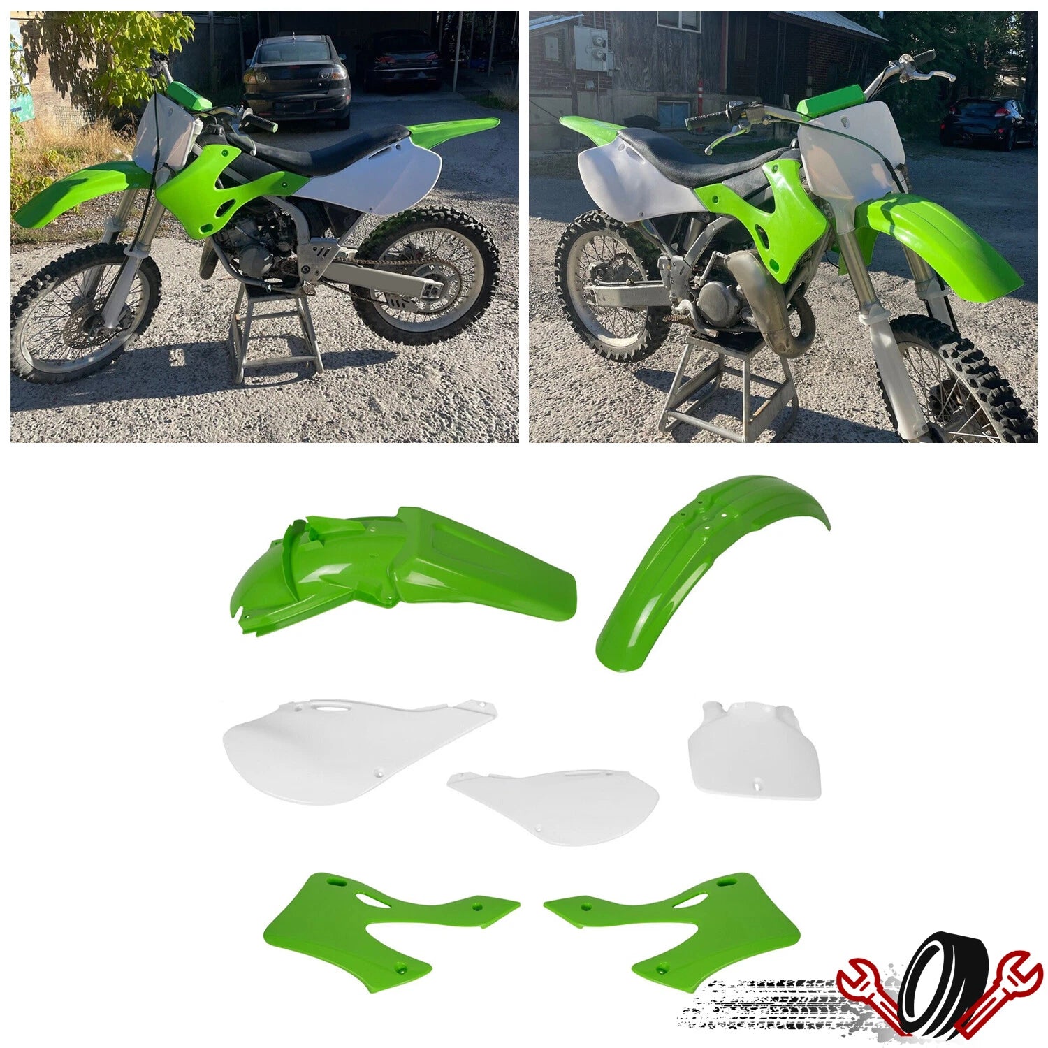 Restyle Plastics Kit for Kawasaki KX125 KX250 (1999–2002)