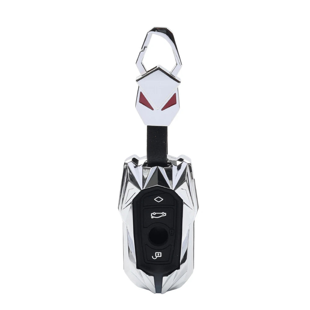 Silver Remote Key Fob Cover for BMW 1 2 3 4 5 6 7 Series X3 X4 M2 M3 M4 M5 M6