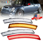 Set of 4 Clear Lens LED Side Marker Lights for Mini Cooper (2002–2008)