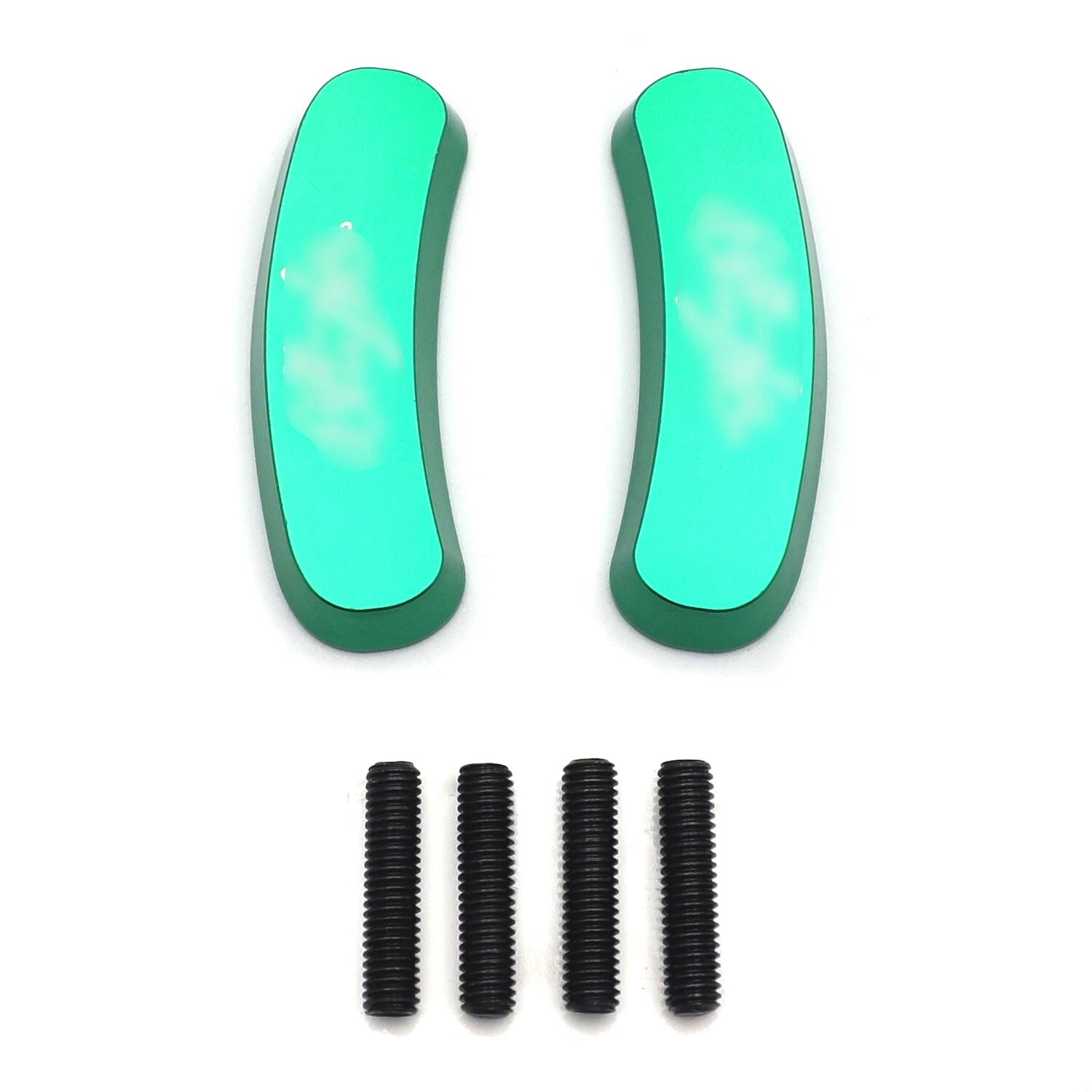 Green Mirror Block Off Base Plates for Kawasaki Ninja ZX-10R (2011–2015)