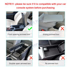 PU Leather Rhombus Seat Central Box Lid Cover Armrest Pad for Black & Wine Red (-)