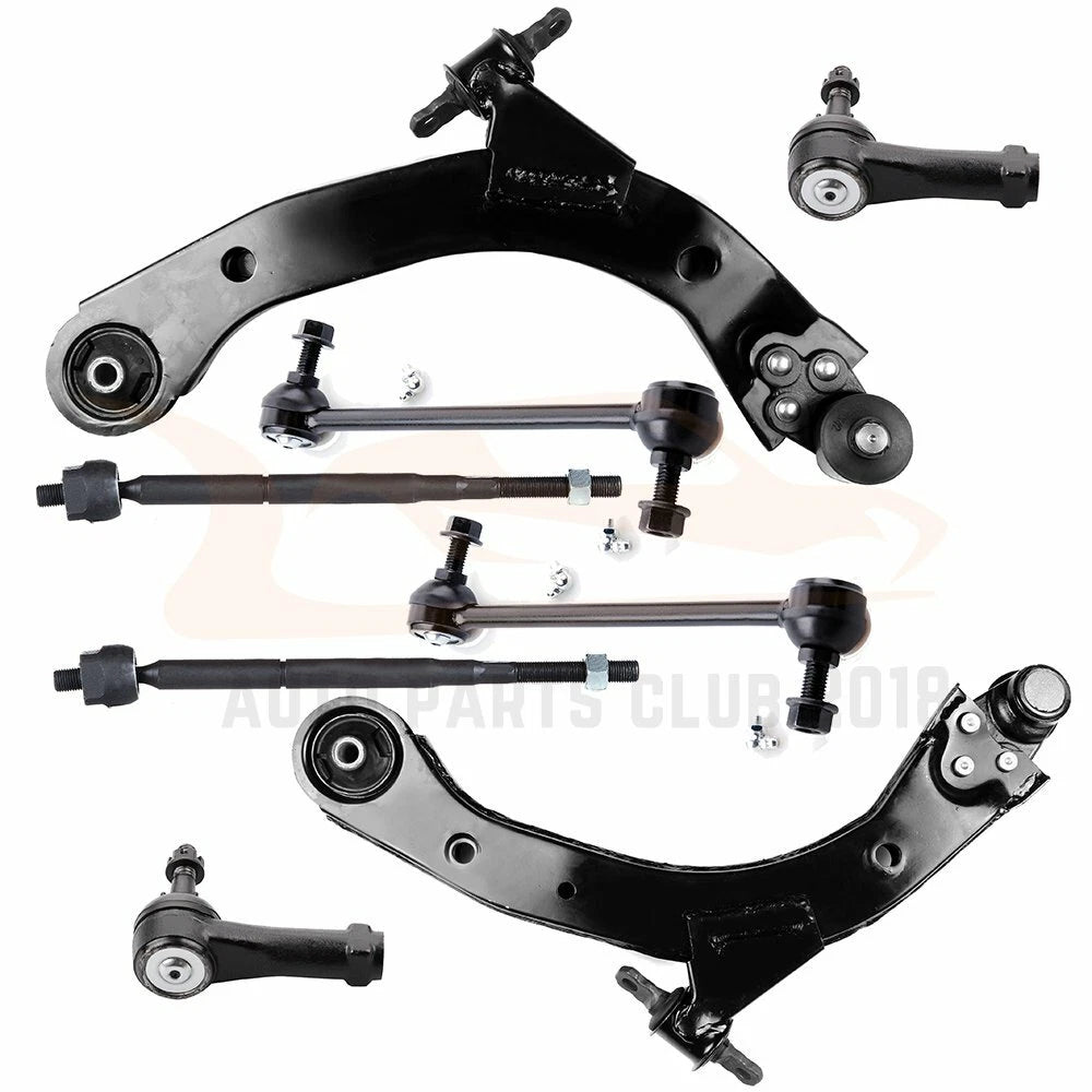 Set of 8 Front Lower Control Arms Tie Rods Suspension Kit for Chevy HHR (2006–2011)