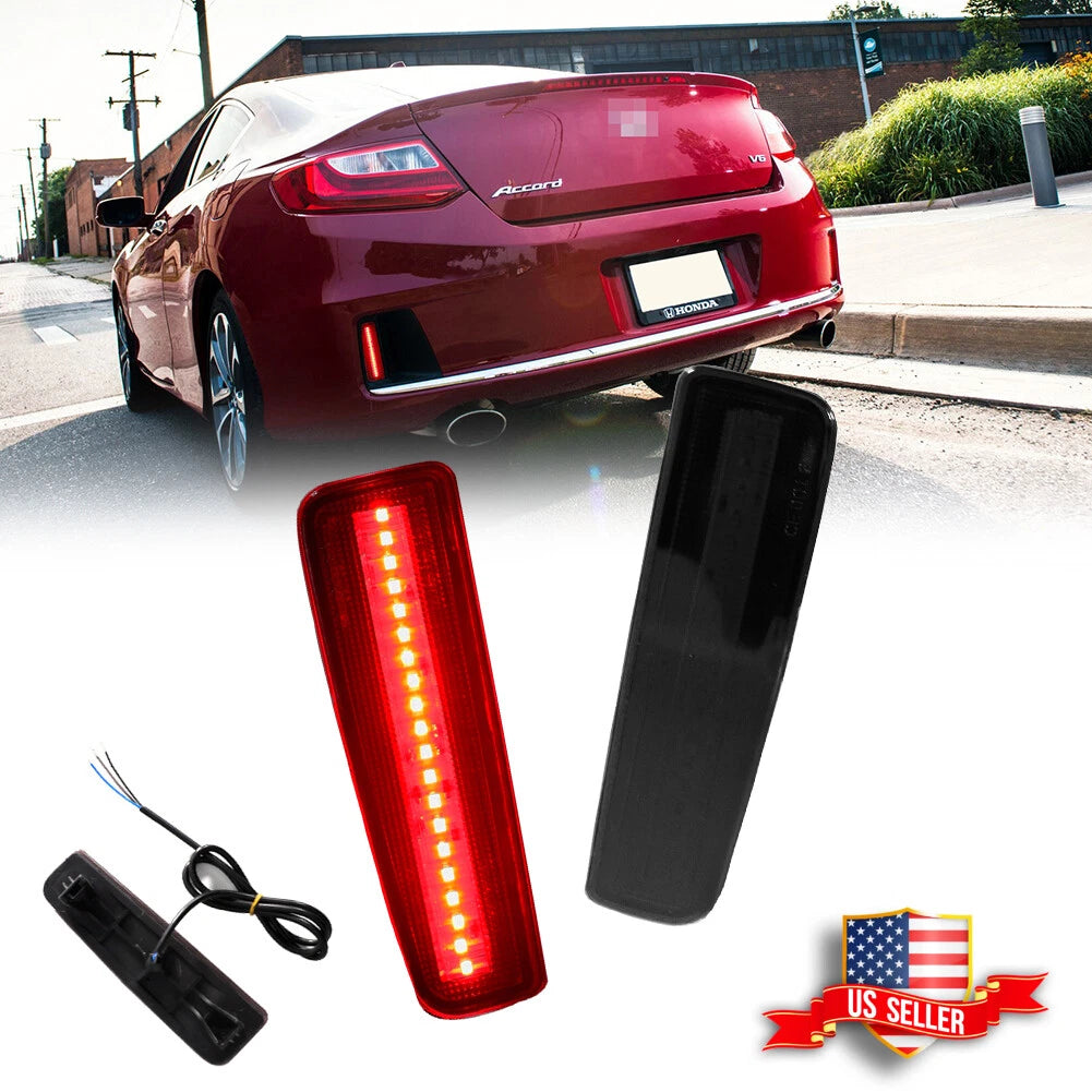 Smoked LED Rear Bumper Reflector for Honda Accord Coupe (2013–2015)