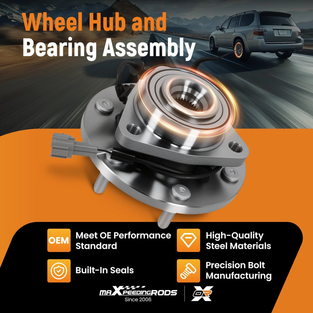 Front LH RH Wheel Hub & Bearing for Infiniti QX56 Pathfinder (2004–2007) WE61000