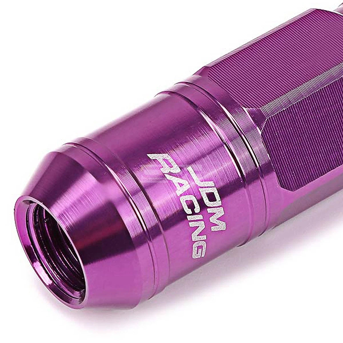 Open-End Aluminum Purple Lug Nuts + Adapter M12x1.5 for