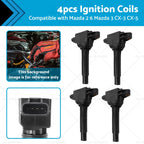 4X Ignition Coil for Mazda 2 6 3 SP20 SP25 CX-3 CX-5 CX-9 (2010–2020)