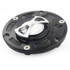 CNC Fuel Gas Tank Cap for Kawasaki Ninja 250R EX250 (2008–2012), EX300 (2013–2014) Silver
