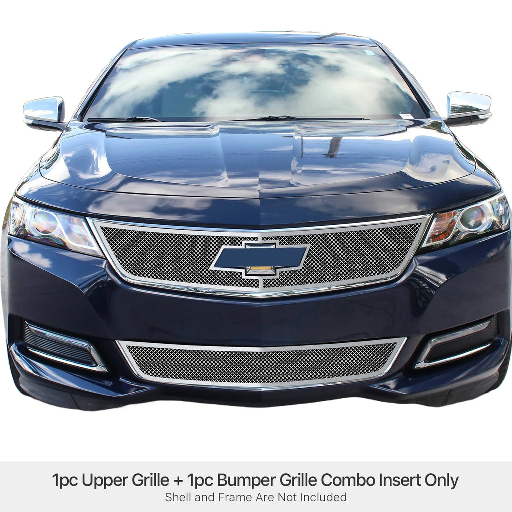 Stainless Steel Bolt Over Mesh Grille Combo for Chevy Impala (2014-2020)