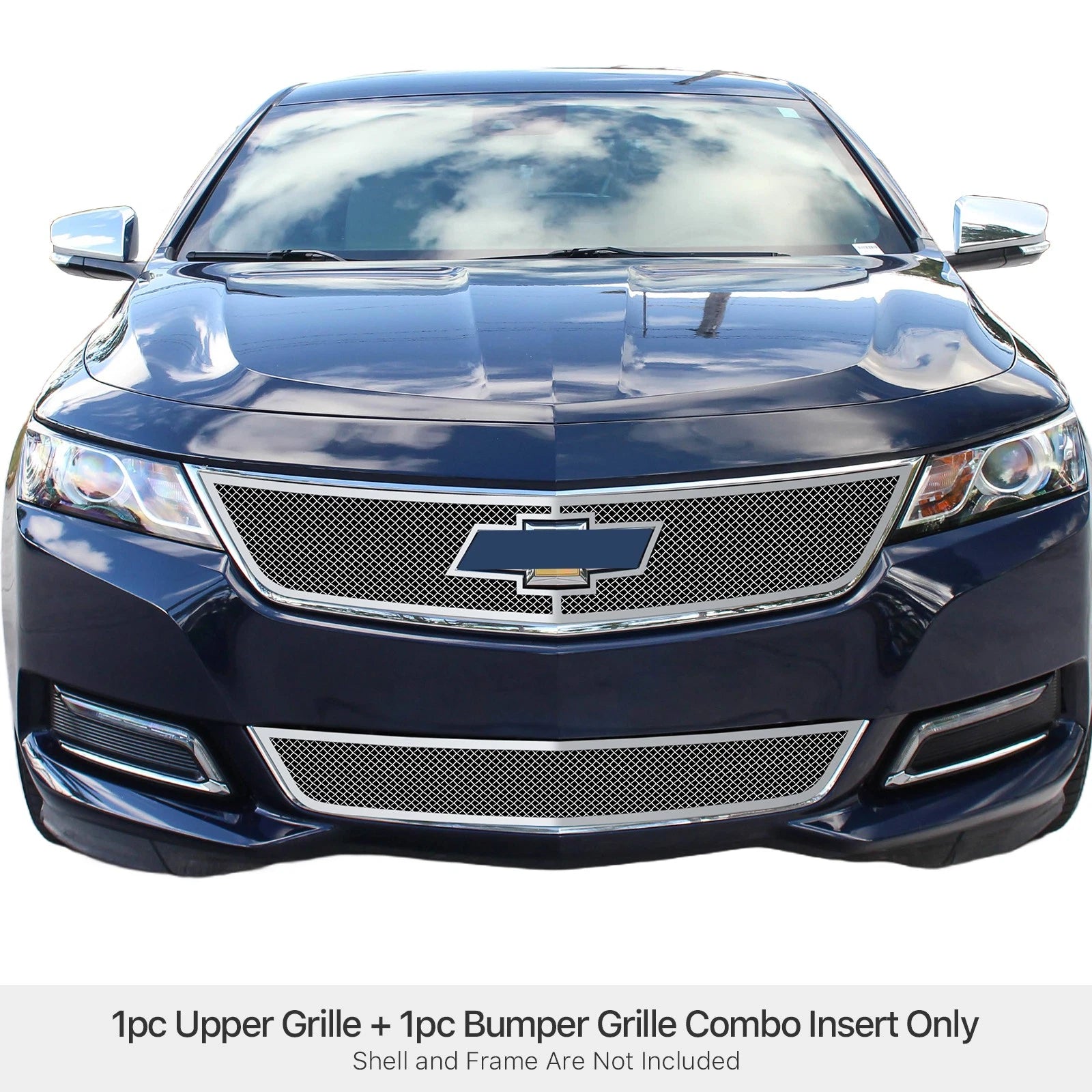 Stainless Steel Bolt Over Mesh Grille Combo for Chevy Impala (2014-2020)