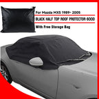 Custom Half Cover for Mazda MX5 MX-5 Mk1 Mk2 (1989–2005) 600D Black Roof