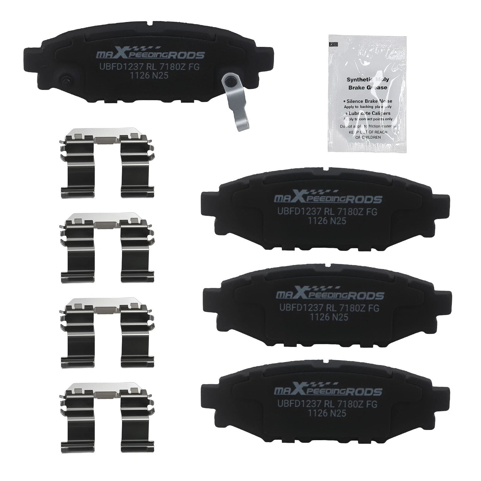 Rear Ceramic Brake Pads Kit for Subaru Legacy WRX (2005–2021) D1114